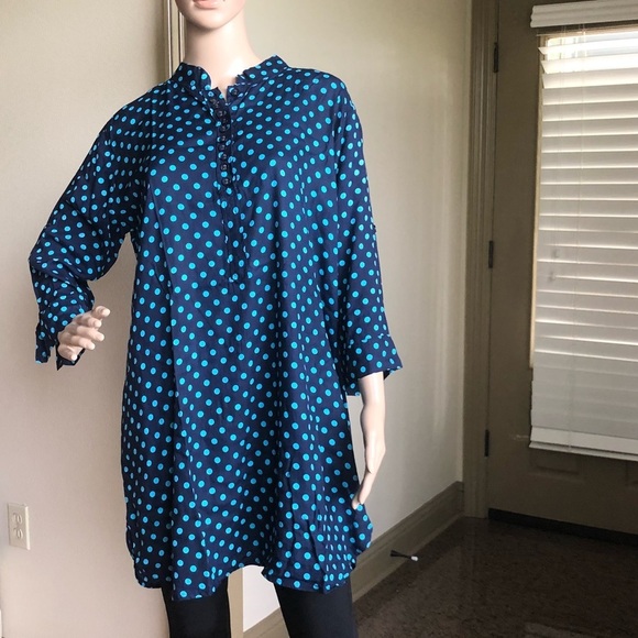 Bohemian Polka Dots Tunic Top Blouse - Picture 1 of 8